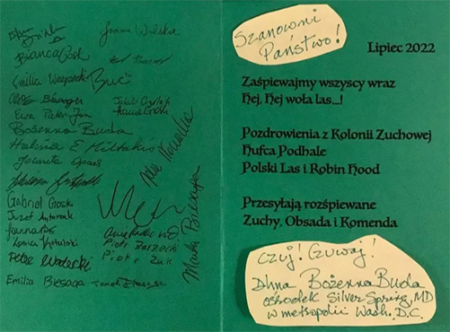 Pozdrowienia z Kolonii Zuchowej “Polski Las i Robin Hood”